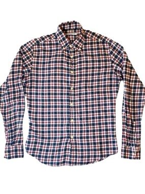 Brooklyn Tailors Plaid Button-Down Shirt - Red, Black & White Size S